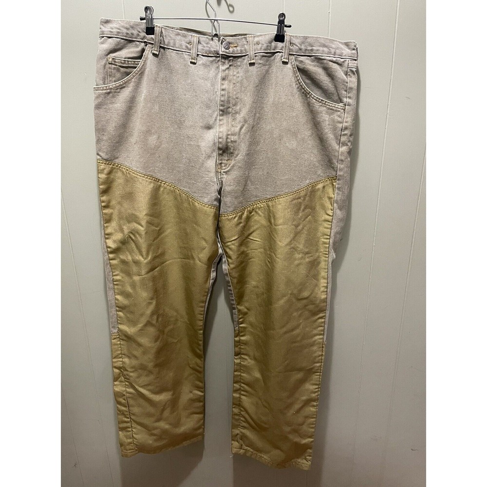 Men's WRANGLER PRO GEAR BRUSH GUARD CANVAS HUNTING JEANS PANTS 46x 32